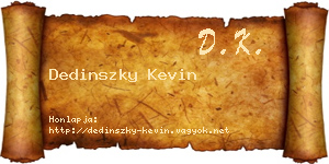 Dedinszky Kevin névjegykártya