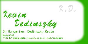 kevin dedinszky business card